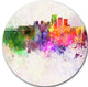 Louisville Skyline, Cityscape Round Wall Art, 36"