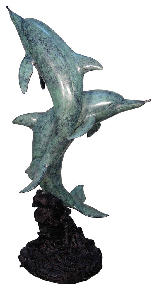 2-Dolphins Bronze Fountain Sculpture