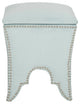 Safavieh Deidra Ottoman, Silver Sage, Silver, Fabric