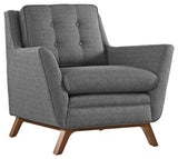 Modern Contemporary Fabric Armchair , Gray, Fabric