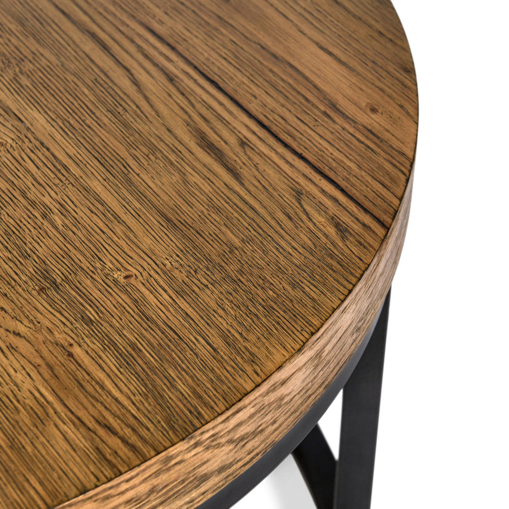Catta 30" Round Wood Coffee Table Light Brown