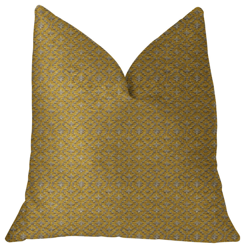 Goden Cleopatra Gold and Silver Luxury Throw Pillow, 20"x36" King