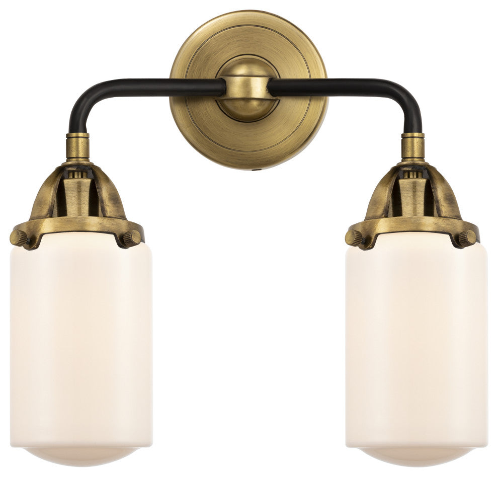 288-2W-BAB-G311 Dover 2 Light 12.5" Bath Vanity Light, Black Antique Brass