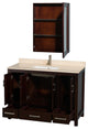 Wyndham WCS141448SESIVUNSMED 48 Inch Single Bathroom Vanity with Ivory Marble