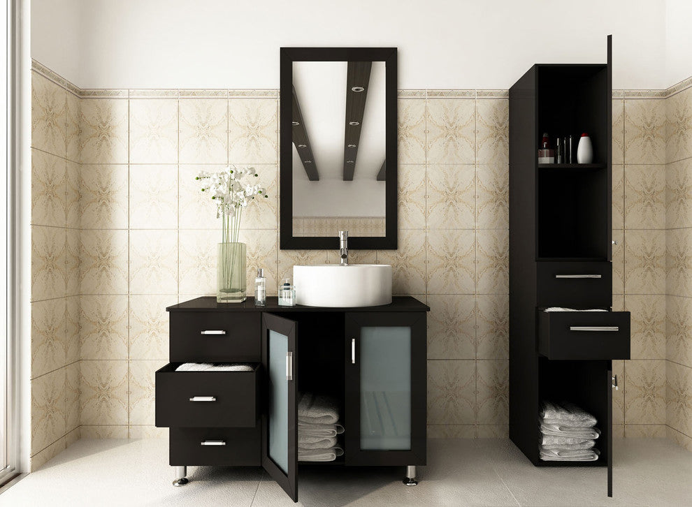 39" Lune Small Single Sink Modern Bathroom Vanity