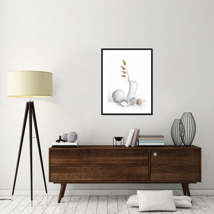 "White" Framed Digital Print by Aida Ianeva, 29x38"