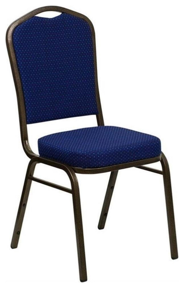 Flash Furniture Hercules Crown Back Banquet Stacking Chair in Blue