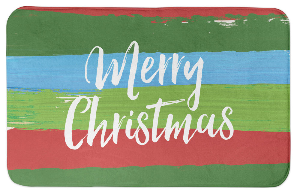 Painty Christmas 34x21 Bath Mat