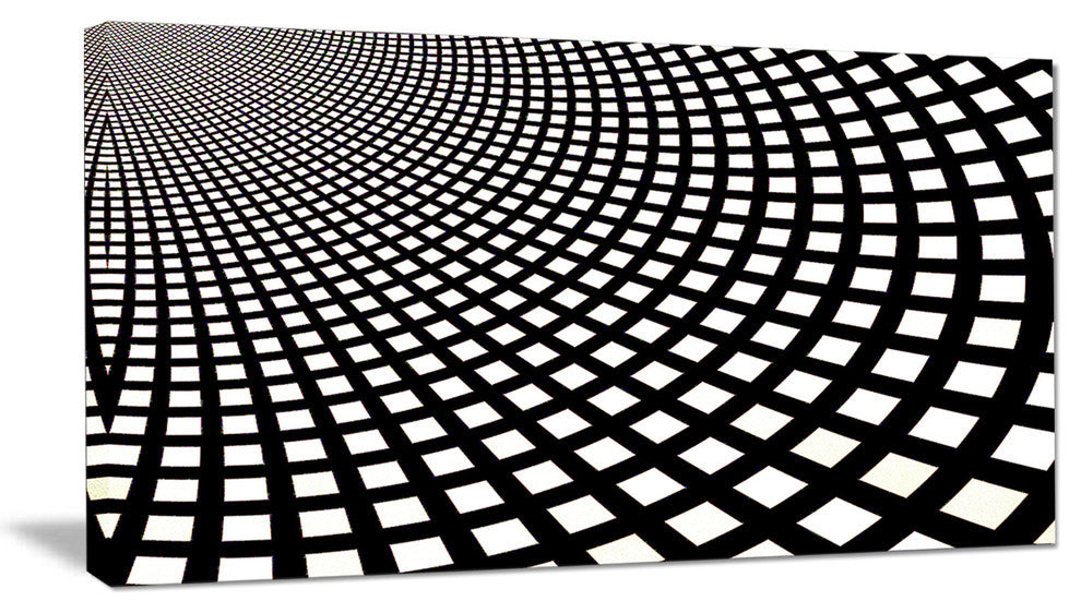 Fractal Square Pixel Mosaic Illustration, Abstract Wall Art Canvas, 32x16
