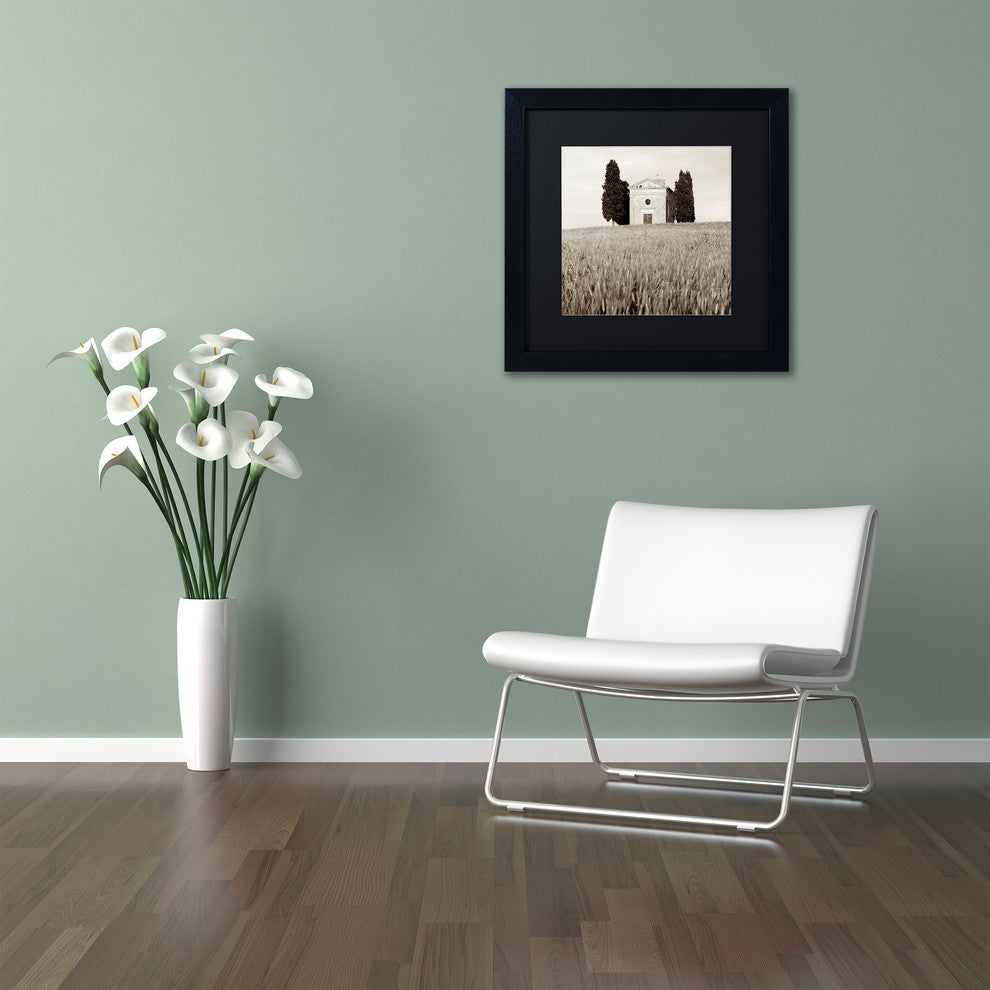 Alan Blaustein 'Tuscany IX' Art, Black Frame, Black Mat, 16x16
