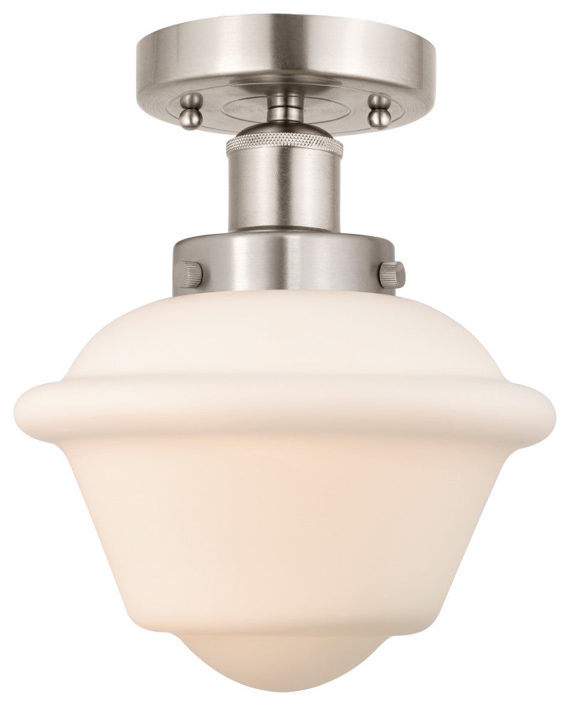 Oxford 1-Light 6.5" Semi-Flush Mount Brushed Satin Nickel
