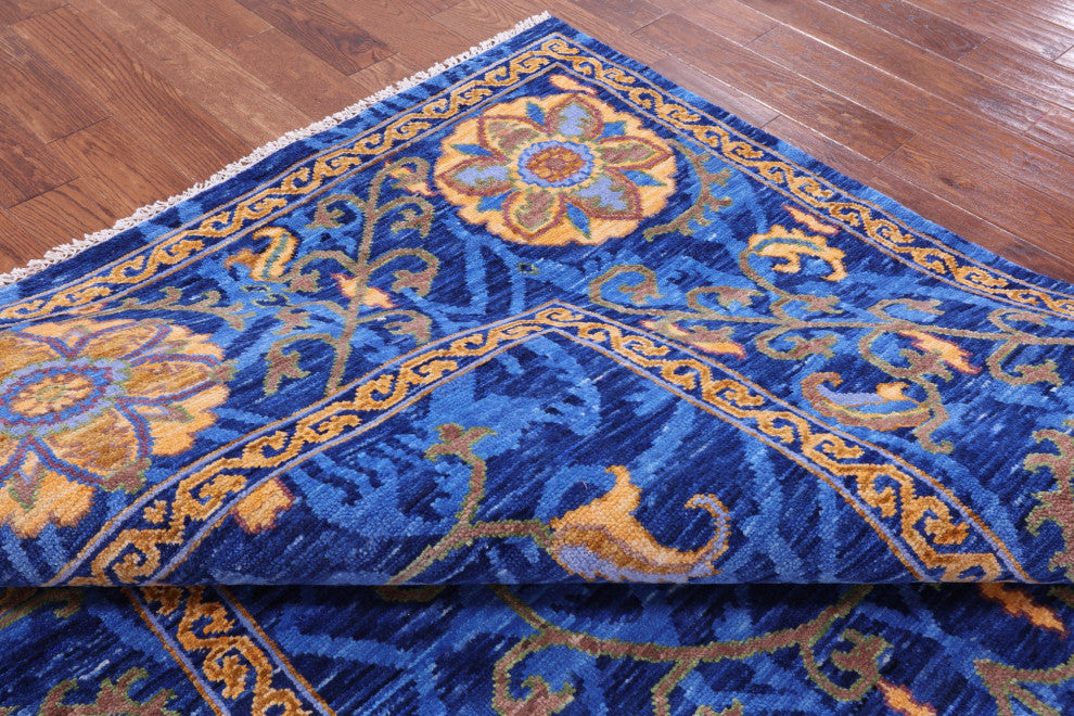 Handmade William Morris Wool Rug 8' 0" X 10' 0" - Q13677