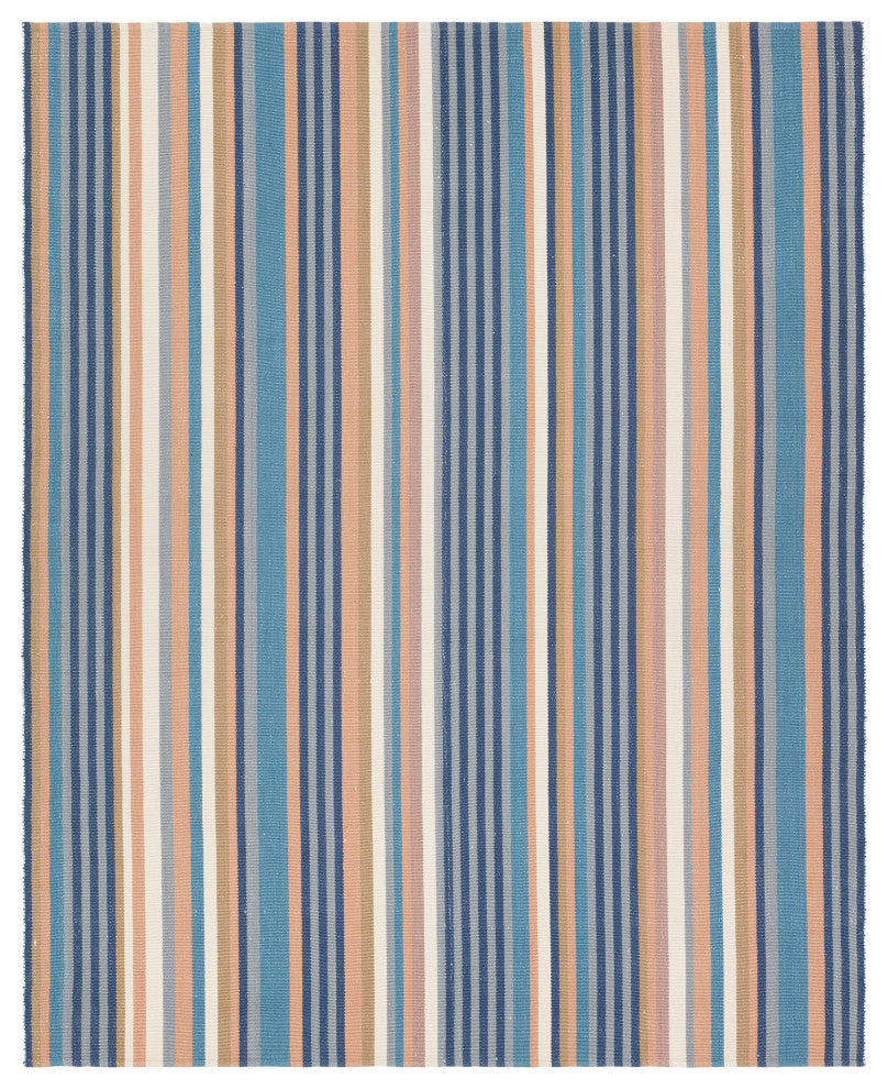 Vibe by Jaipur Living Sergio Handmade Striped Blue/Cream Area Rug 5'X8'