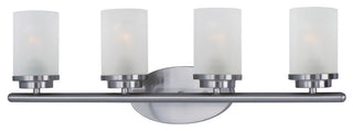 Maxim 10214 Corona 26"W Bath Light - Satin Nickel / Frosted Glass
