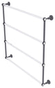 Pacific Grove 4 Tier 36" Ladder Towel Bar with Groovy Accents, Matte Gray