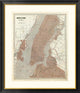 "New York and Vicinity, 1845" Framed Digital Print by Sidney E. Morse, 35x40"
