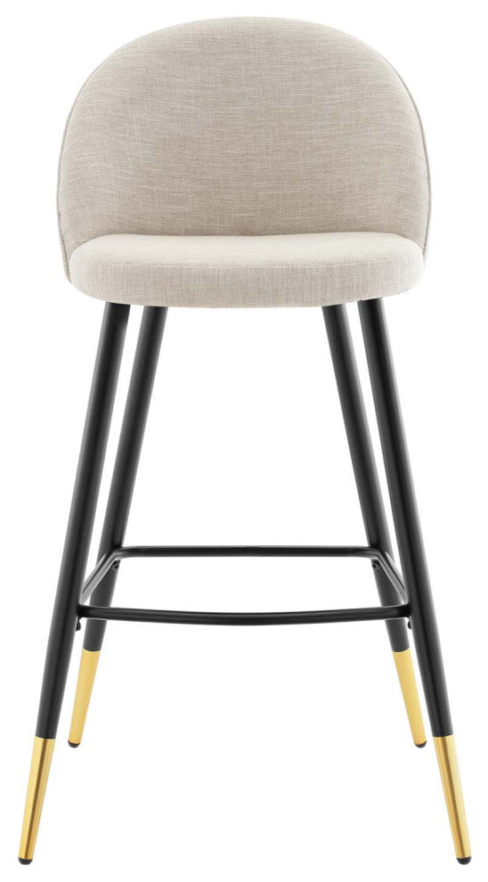 Cordial Fabric Bar Stools - Set of 2-Beige