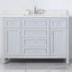 Cahaba Juniper 48"x21" Vanity, Dove Gray, Cultured Marble Top, Ceramic Basin