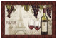 "Wine in Paris I Damask Border" Digital Paper Print by Janelle Penner, 32"x22"