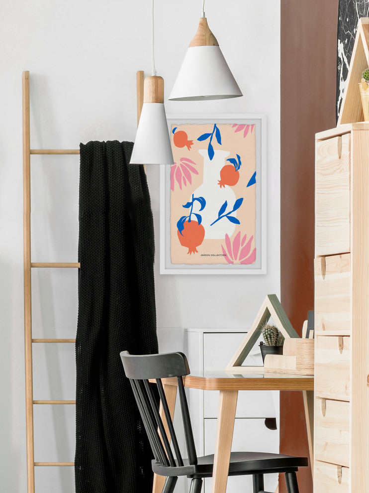 "White Vase Collection" Framed Painting Print, 20x30
