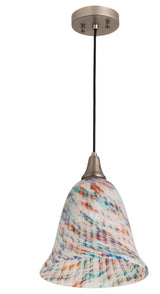 10 Wide Peacock Pate-De-Verre Pendant
