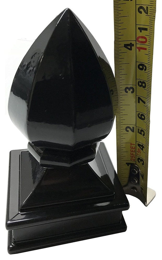 2"x2" Aluminium Pineapple Top Post Cap Metal Posts, Pressure Fit, Black (DHPCP2)