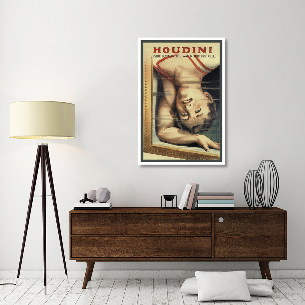 "Magicians: Houdini: Upside Down in the Water Torture Cell" Print, 34"x50"