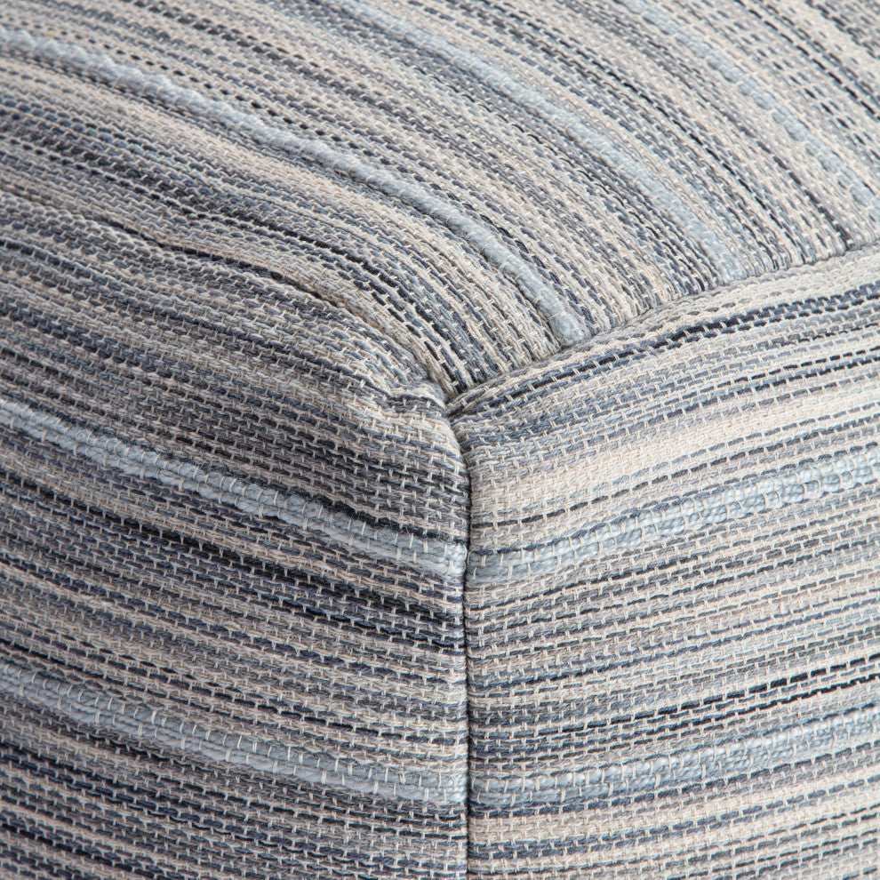 Montanita Gray 34" x 34" x 16" Gray and Ivory Ottoman