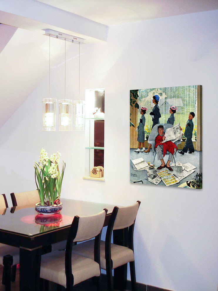 "Sunday Morning" Painting Print on Canvas by Norman Rockwell
