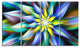 Dancing Multi Color Flower Petals, Floral Canvas Art Print, 48"x28", 4 Panels