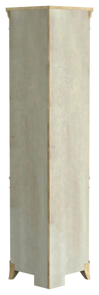 Butler Dowling 1 Door Corner Cabinet, Antique Beige