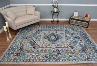 Noori Rug High-low Harriette Silver/Blue Rug