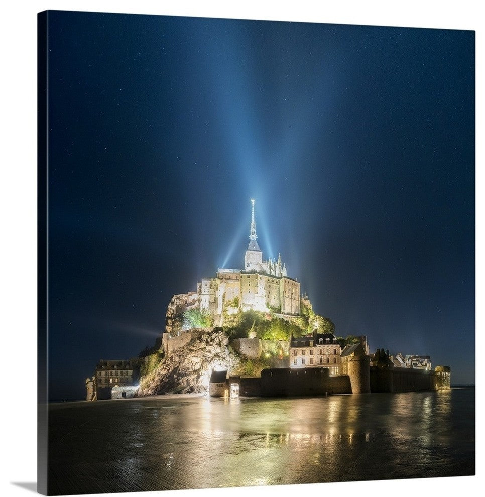 "Mont Saint Michel" Wrapped Canvas Art Print, 20"x20"x1.5"