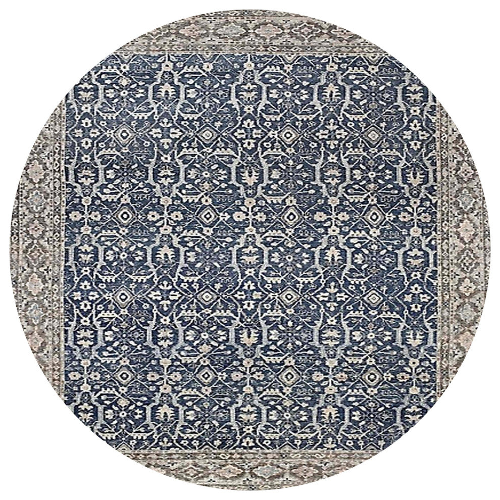 Ahgly Company Indoor Round Mid-Century Modern Area Rugs, 8' Round