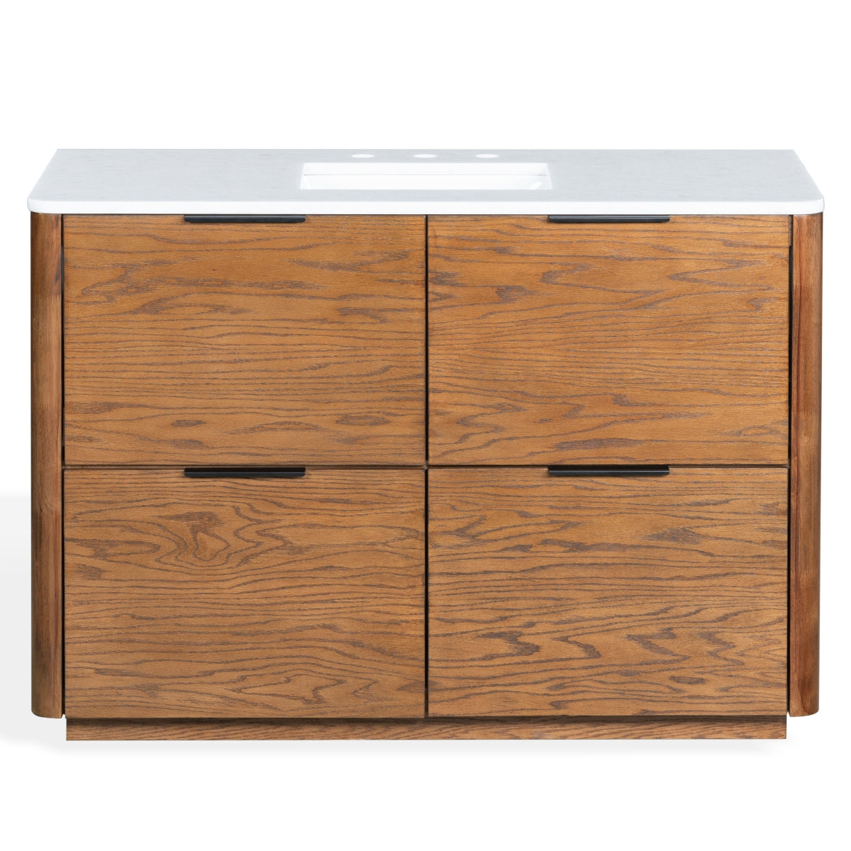 Safavieh Couture Gabrietta Vanity, Medium Oak/White, 48In