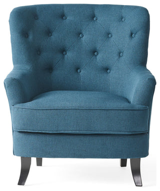 GDF Studio Annelia Tufted Fabric Club Chair, Navy Blue
