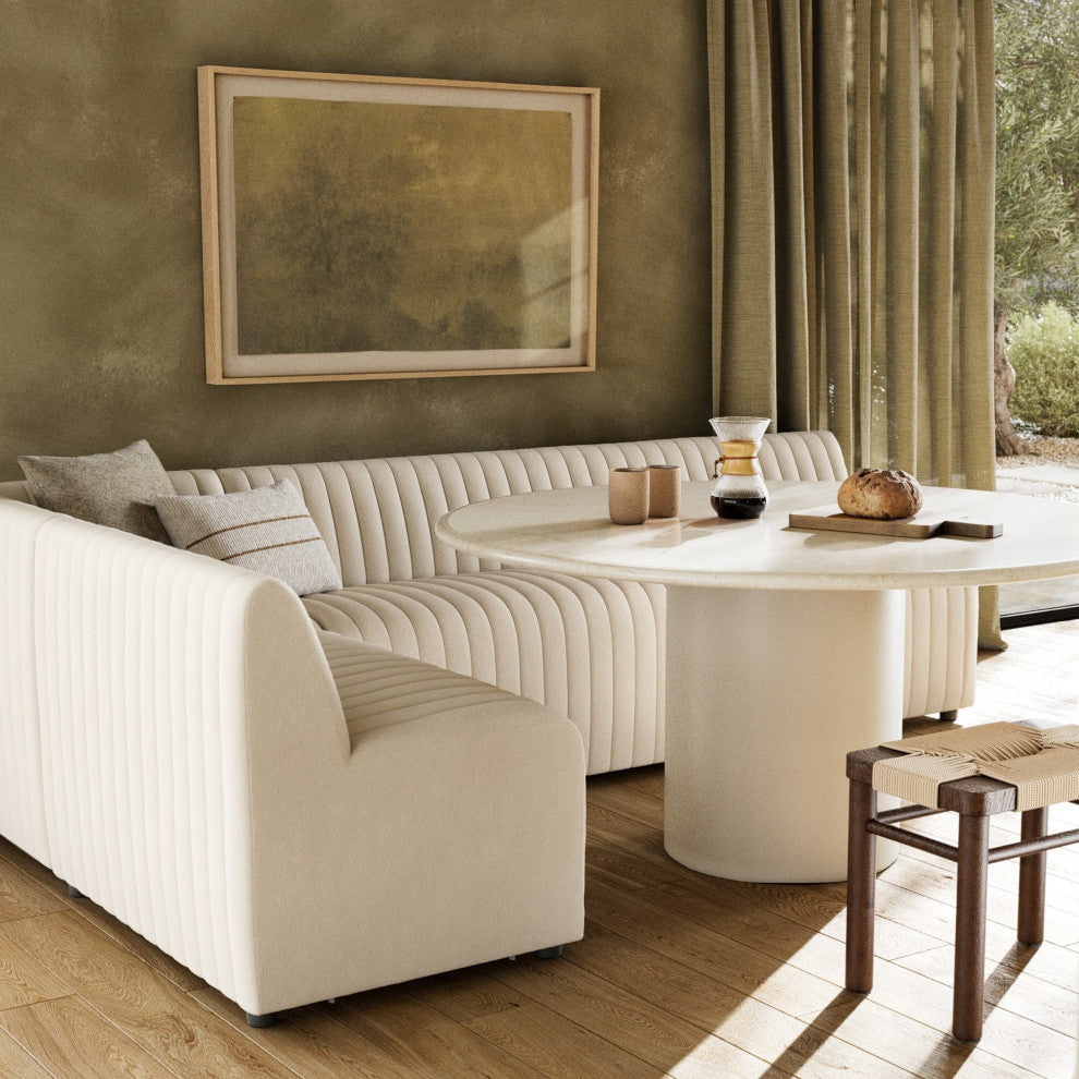 Augustine Dining Banquette L Shape 110" Capri Oatmeal