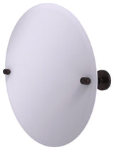 Frameless Round Beveled Edge Tilt Mirror, Antique Bronze