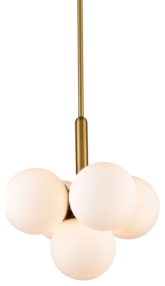 Mid-Century 5 Light Gold Kitchen Island Pendant Lighting