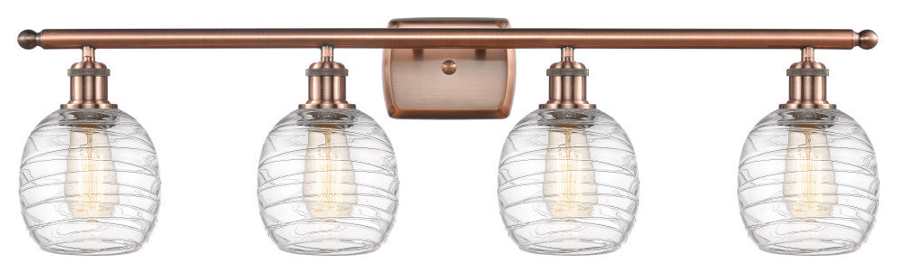 Innovations Belfast LED Bath Vanity Light 516-4W-AC-G1013-LED, Antique Copper