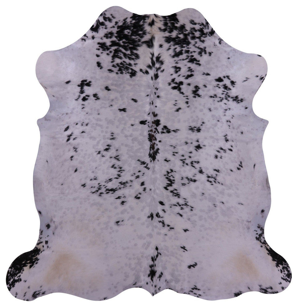 Salt and Pepper Natural Cowhide Rug 6' 10" X 6' 9" C2238