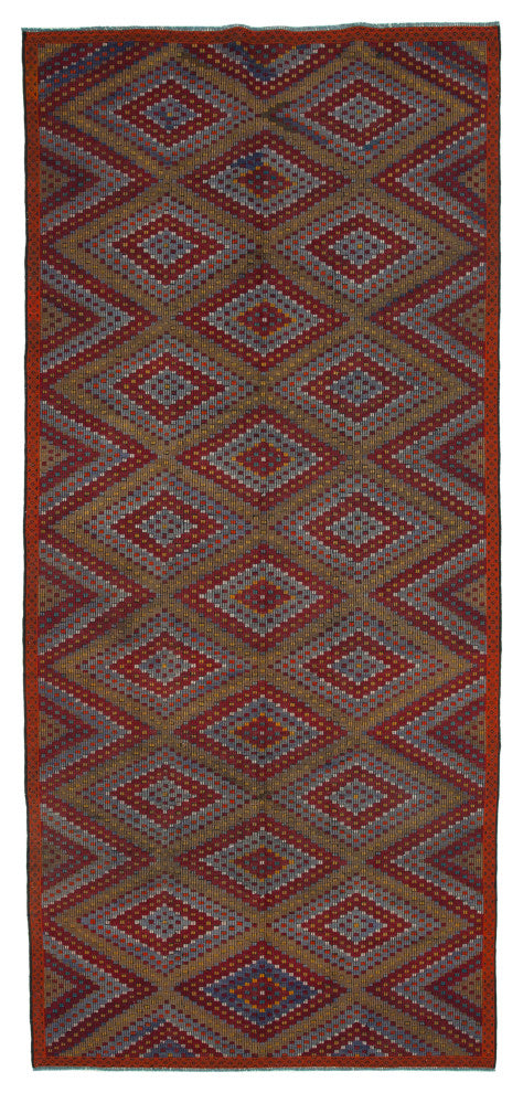 Rug N Carpet - Hand-knotted Turkish 5' 9'' x 12' 4'' Antique Wool Kilim Rug