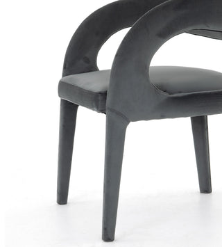 Hawkins Dining Chair, Charcoal Velvet