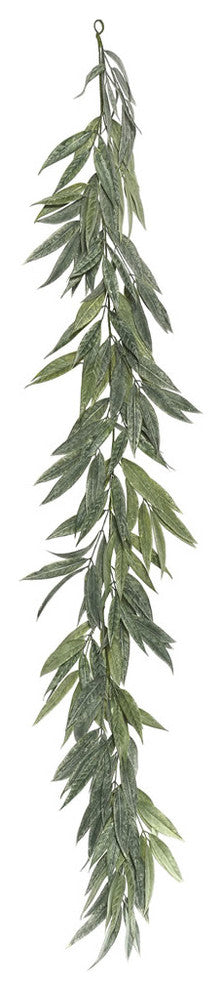 6' Green Muddy White Willow Garland