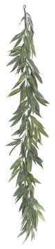6' Green Muddy White Willow Garland