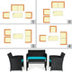 Costway 4PCS Patio Rattan Furniture Conversation Set Cushion Sofa Table Garden