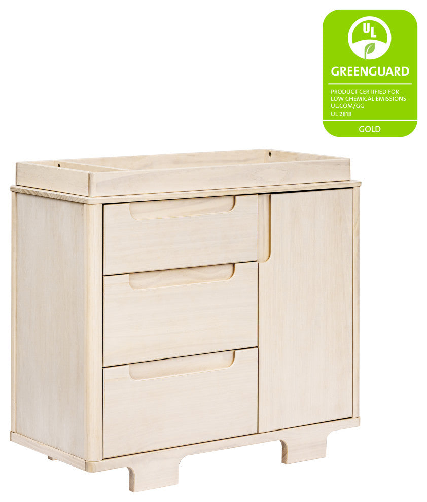 Yuzu 3-Drawer Changer Dresser, Washed Natural