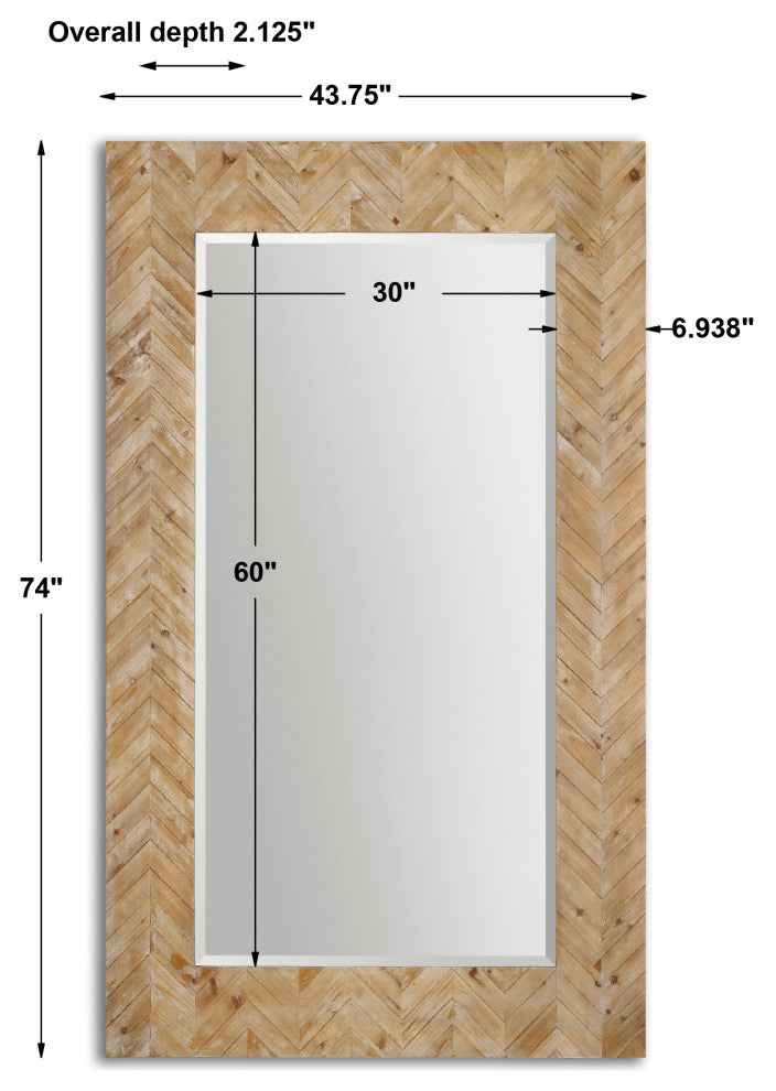 Demetria Wooden Mirror