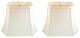 Royal Designs Rectangle Cut Corner Lamp Shade, White, (6x8)x(9x14)x10, Set of 2