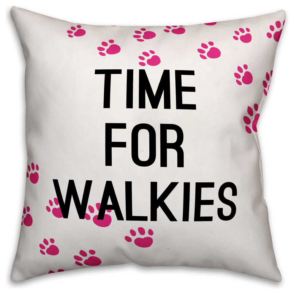 Time for Walkies 16x16 Spun Poly Pillow